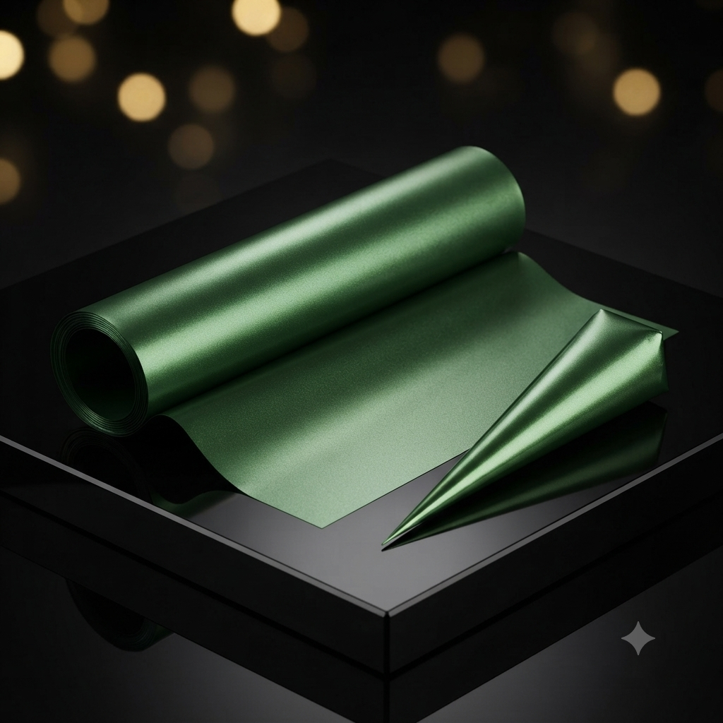 Green Metallic Cellophane Sheets Premium Metallic Cellophane Sheets